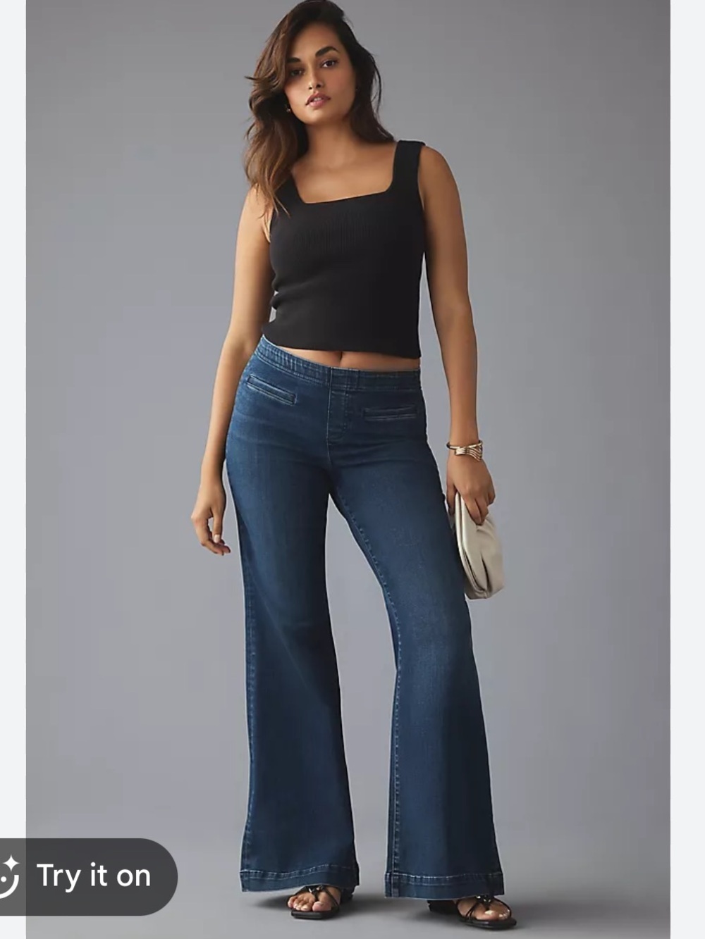 Anthropologie Pilcro Women’s Low Rise Pull-On Flare Jeans Size 27 Dark Wash NWOT